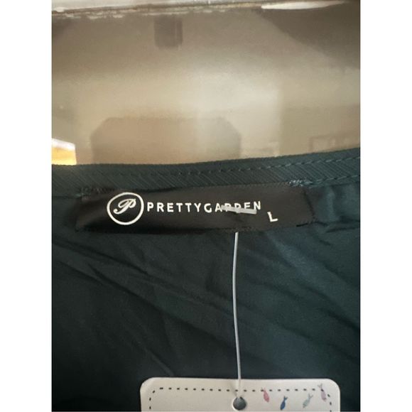 PRETTYGARDEN green size large Swing Mini Dress V Neck Short A-Line Short Dress - Picture 10 of 10